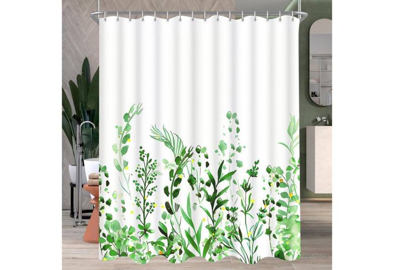 Lerores Duschvorhang Duschvorhang Blumen 240x180cm Wasserdicht Textil Antischimmel von Lerores