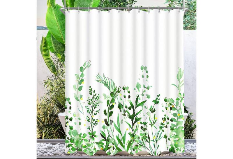 Lerores Duschvorhang Duschvorhang Blumenmuster Antischimmel 200x200cm Wasserdicht Polyester von Lerores