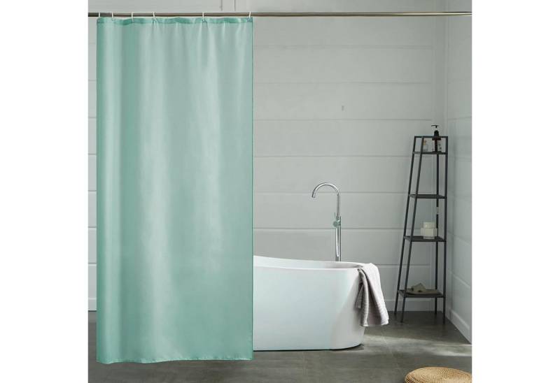 LuxusKollektion Duschvorhang Duschvorhang Eckdusche Polyester H200 x B100 cm (1er Pack) Minzgrün von LuxusKollektion