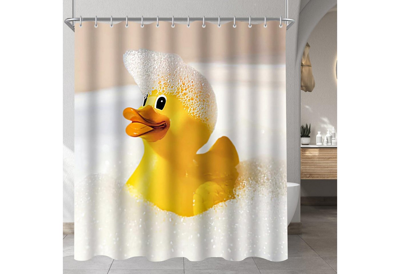 LuxusKollektion Duschvorhang Duschvorhang Gelbe Ente 150x180cm Textil Wasserabweisend mit LuxusKollektion Duschvorhang Duschvorhang Gelbe Ente 150x180cm Textil Wasserabweisend mit von LuxusKollektion