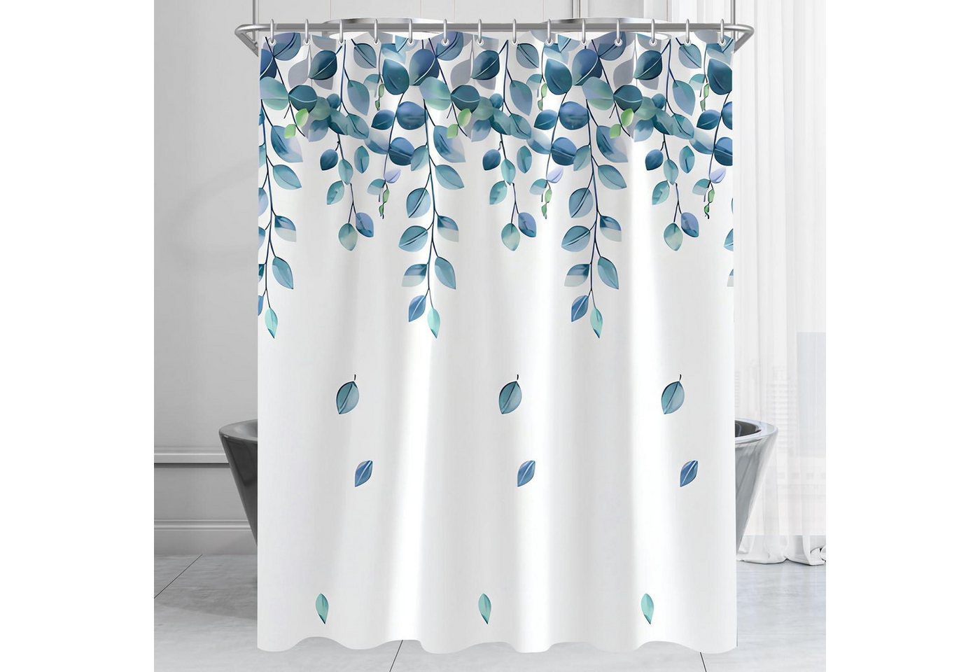 LuxusKollektion Duschvorhang Duschvorhang Grün Blätter 220x200cm Antischimmel Wasserabweisend 1er LuxusKollektion Duschvorhang Duschvorhang Grün Blätter 220x200cm Antischimmel Wasserabweisend 1er von LuxusKollektion