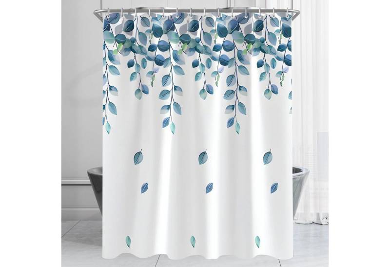 LuxusKollektion Duschvorhang Duschvorhang Grün Blätter 220x200cm Antischimmel Wasserabweisend 1er von LuxusKollektion