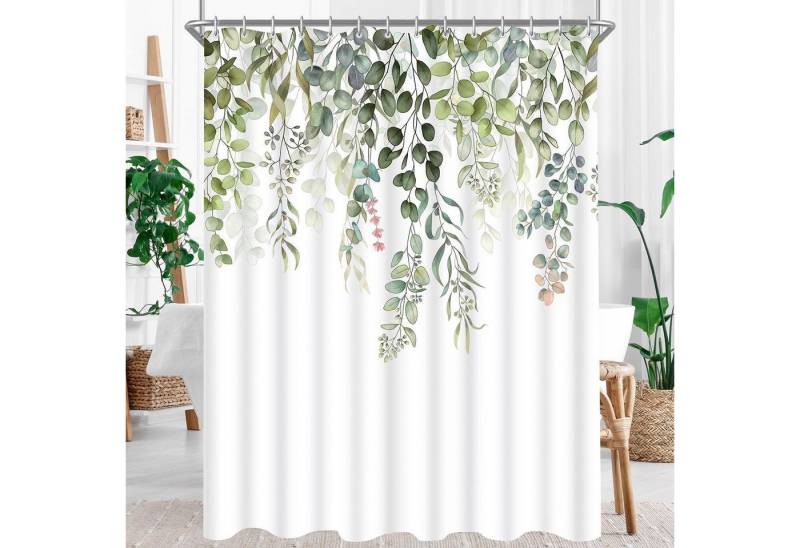Lerores Duschvorhang Duschvorhang Grün Blätter Antischimmel Textil 180x160 Wasserabweisend Lerores Duschvorhang Duschvorhang Grün Blätter Antischimmel Textil 180x160 Wasserabweisend von Lerores