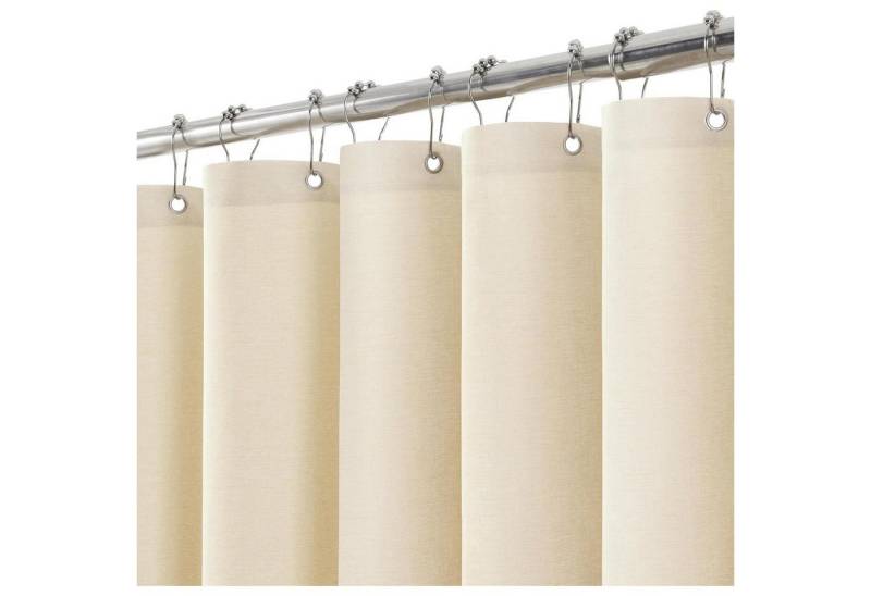 LuxusKollektion Duschvorhang Duschvorhang Leinen - Beige H182 x B275 cm (1er Pack) von LuxusKollektion
