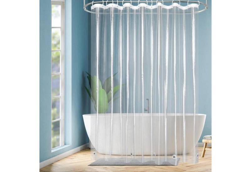 LuxusKollektion Duschvorhang Duschvorhang PEVA transparent Transparent H200 x B240 cm (1er Pack) von LuxusKollektion