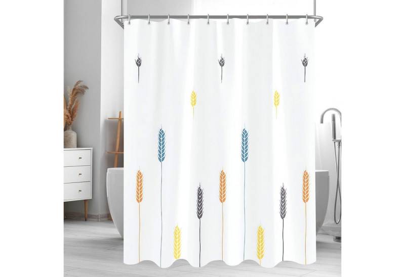 LuxusKollektion Duschvorhang Duschvorhang Polyester Waschbar Bunte Weizenohren 200 x 200 cm LuxusKollektion Duschvorhang Duschvorhang Polyester Waschbar Bunte Weizenohren 200 x 200 cm von LuxusKollektion