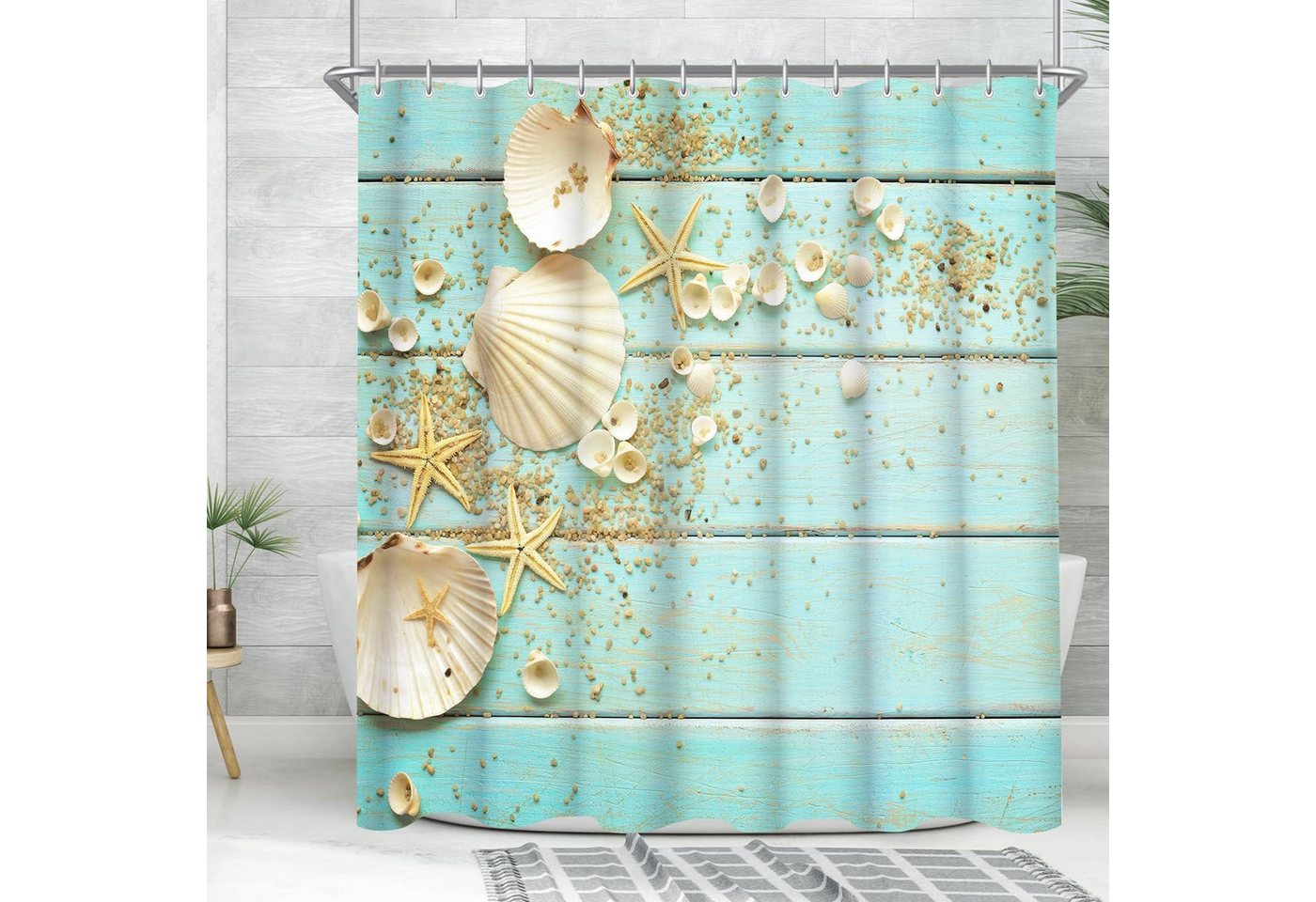 LuxusKollektion Duschvorhang Duschvorhang Schale Antischimmel 150x180cm Textil Wasserabweisend LuxusKollektion Duschvorhang Duschvorhang Schale Antischimmel 150x180cm Textil Wasserabweisend von LuxusKollektion