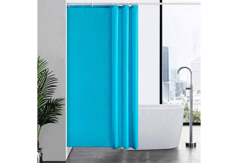 Furlinic Duschvorhang Duschvorhang Textil Anti-Schimmel Wasserdicht Aquamarine 120x200cm von Furlinic