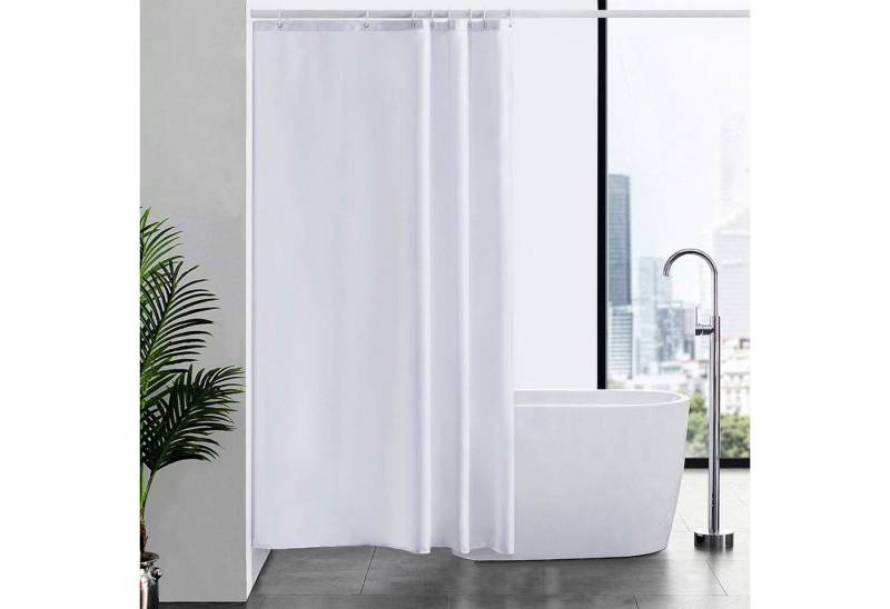 LuxusKollektion Duschvorhang Duschvorhang Textil Anti-schimmel Wasserdicht Waschbar Weiß 120x200cm von LuxusKollektion