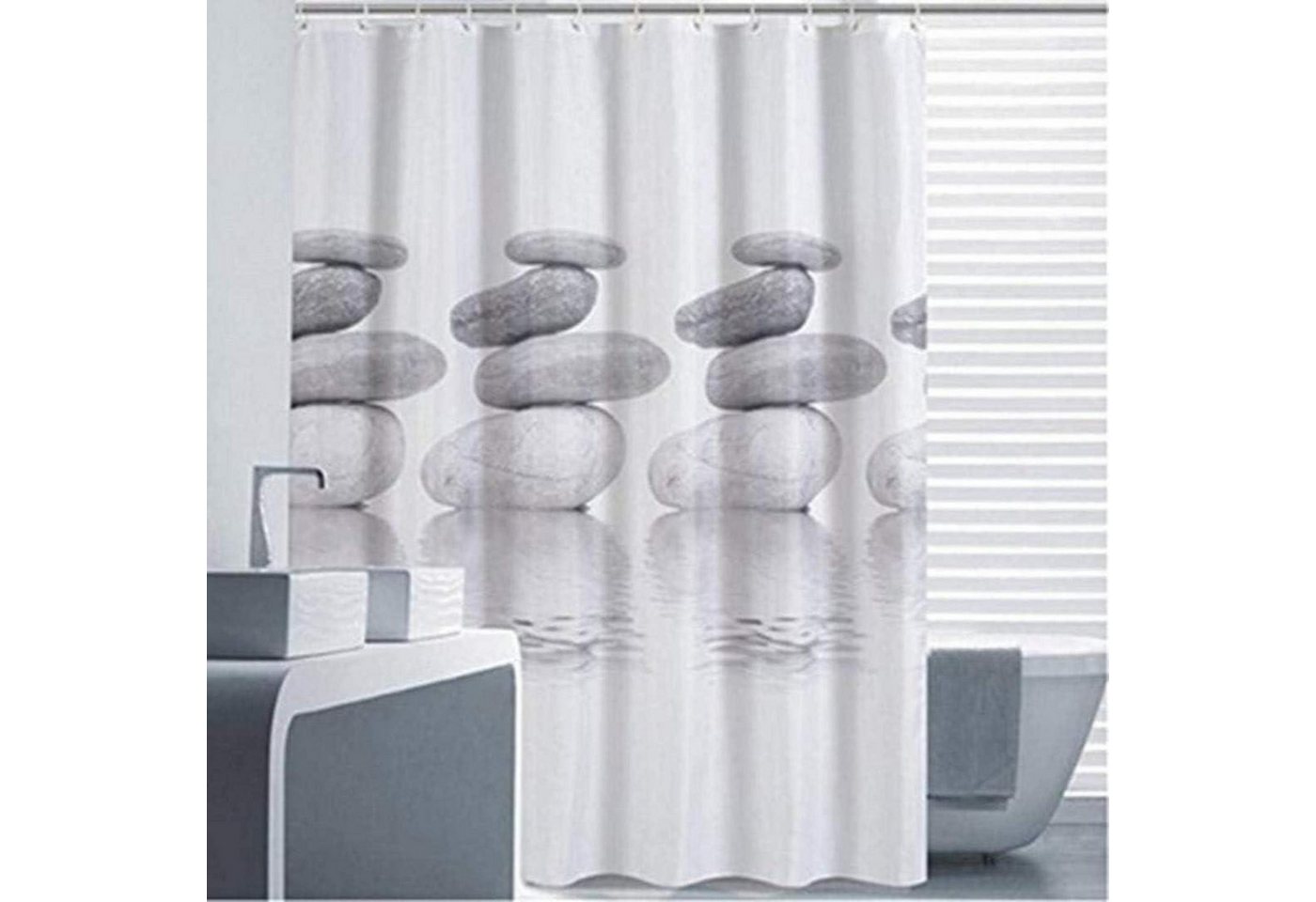LuxusKollektion Duschvorhang Duschvorhang Textil Grau Pebble 240x200 Schimmelresistent LuxusKollektion Duschvorhang Duschvorhang Textil Grau Pebble 240x200 Schimmelresistent von LuxusKollektion