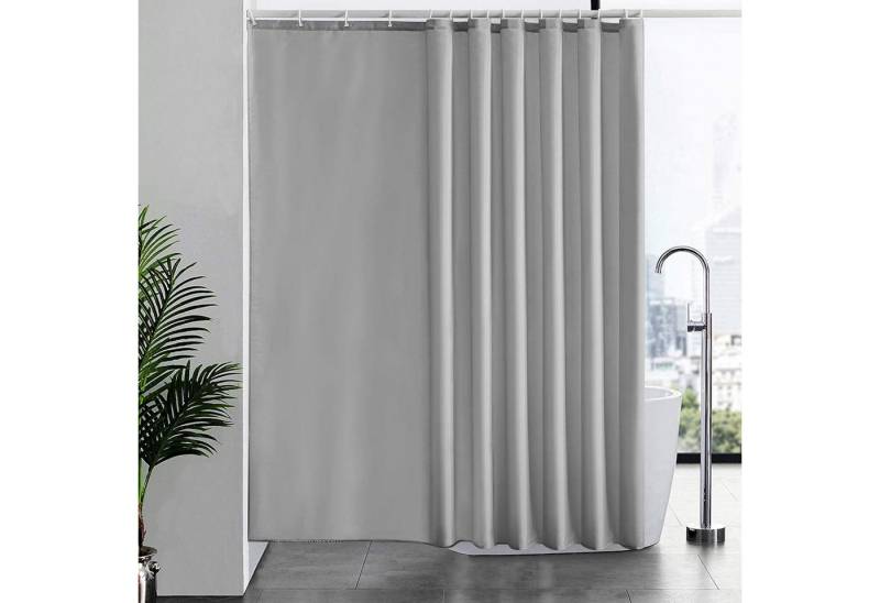 Furlinic Duschvorhang Duschvorhang Überlänge Antibakteriell Anti-Schimmel 240x180cm Grau 16 von Furlinic