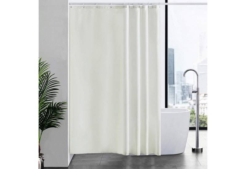 LuxusKollektion Duschvorhang Duschvorhang Überlänge Stoff H210 x B180 cm (1er Pack) Beige von LuxusKollektion