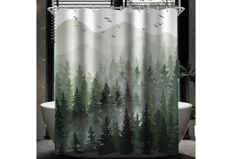 Lerores Duschvorhang Duschvorhang Wald Antischimmel Textil 150x180cm 8 Ösen von Lerores