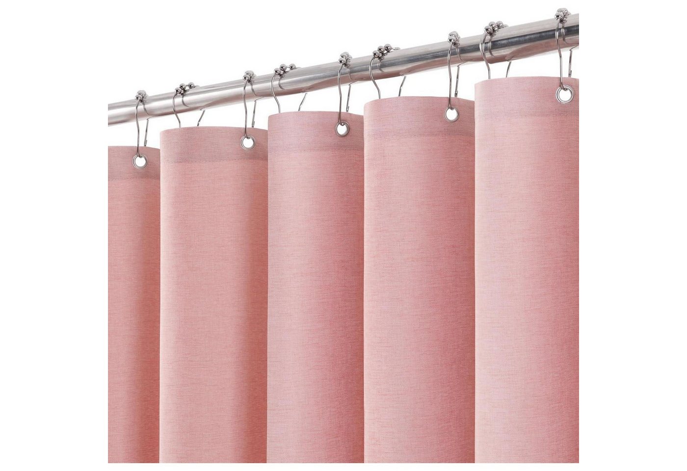 LuxusKollektion Duschvorhang Duschvorhang Wasserdicht Anti Leinen Rosa H182 x B275 cm 1er Pack LuxusKollektion Duschvorhang Duschvorhang Wasserdicht Anti Leinen Rosa H182 x B275 cm 1er Pack von LuxusKollektion