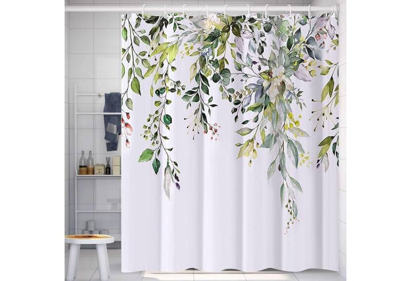 LuxusKollektion Duschvorhang Duschvorhang Wasserdicht Antischimmel H180 x B180 cm (1er Pack) Grün von LuxusKollektion