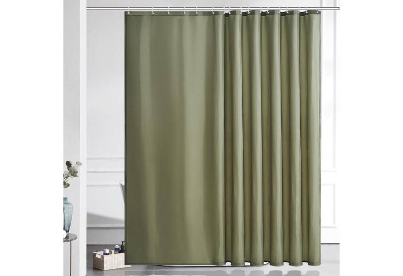 LuxusKollektion Duschvorhang Duschvorhang Wasserdicht H200 x B244 cm (1er Pack) Salbei Grün von LuxusKollektion