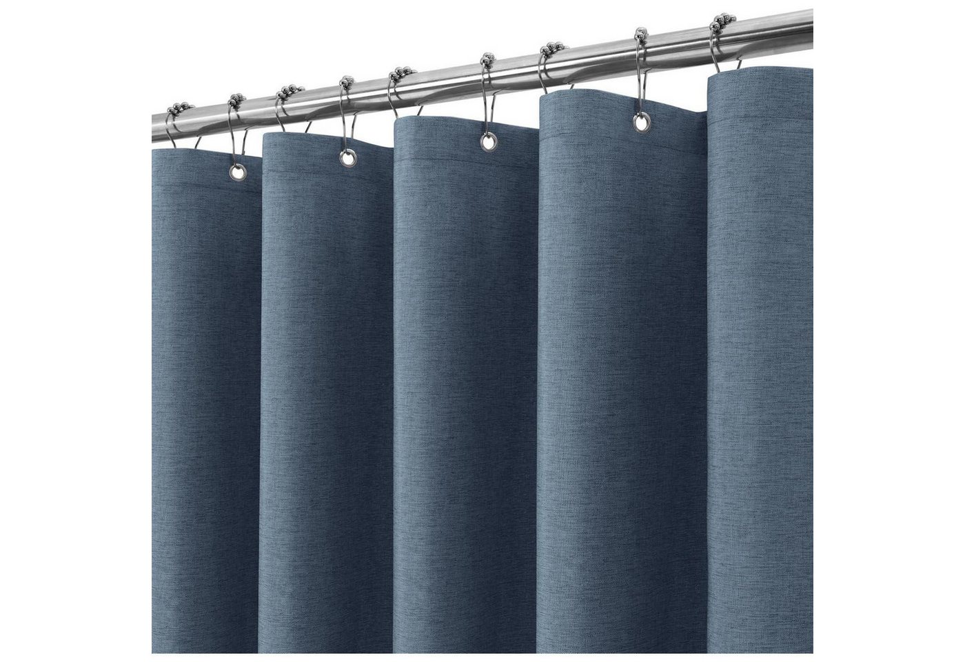 LuxusKollektion Duschvorhang Duschvorhang Wasserdicht Leinen Marineblau H182 x B152 cm 1er Pack LuxusKollektion Duschvorhang Duschvorhang Wasserdicht Leinen Marineblau H182 x B152 cm 1er Pack von LuxusKollektion
