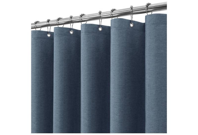 LuxusKollektion Duschvorhang Duschvorhang Wasserdicht Leinen Marineblau H182 x B152 cm 1er Pack von LuxusKollektion