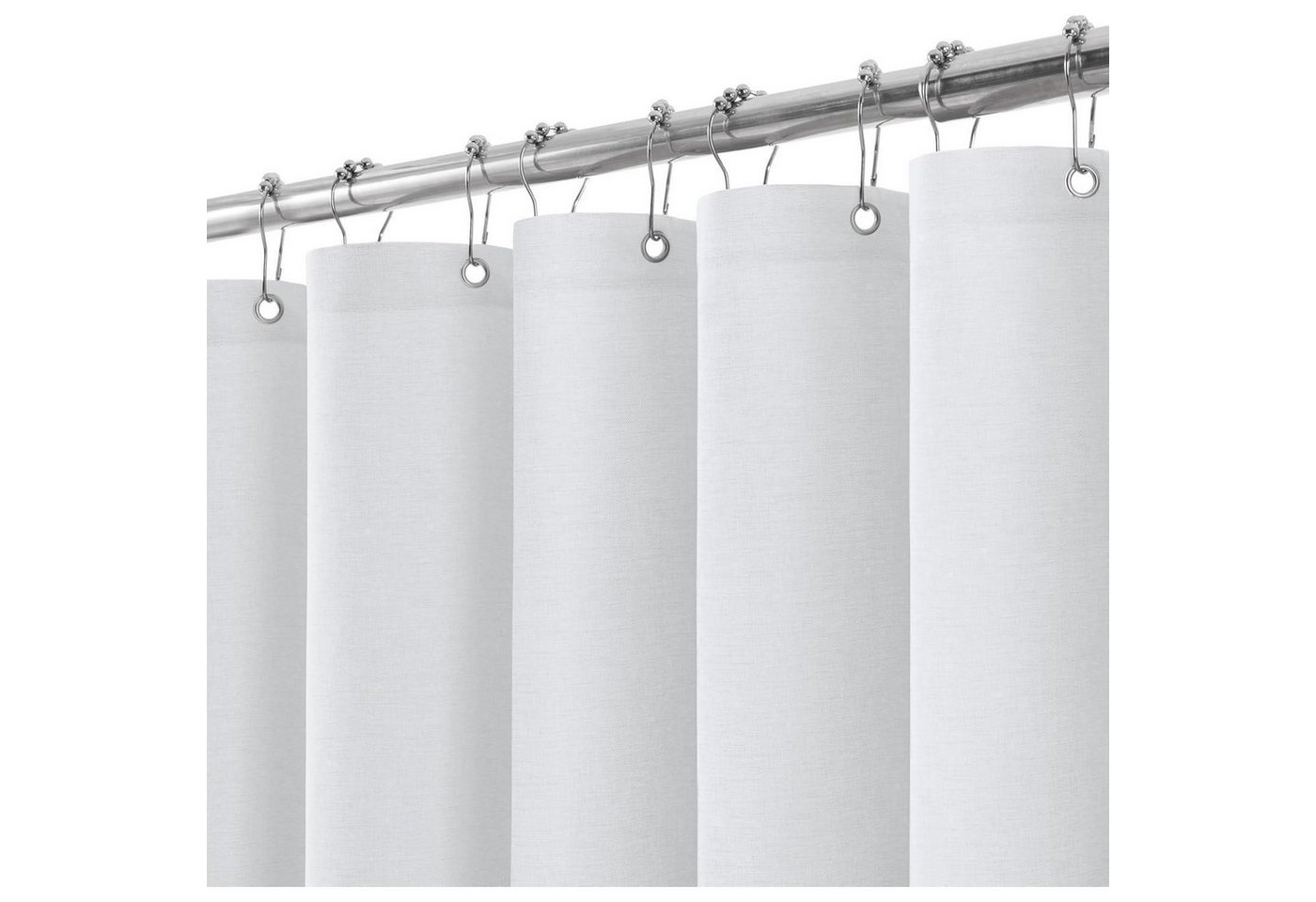 LuxusKollektion Duschvorhang Duschvorhang Wasserdicht Leinen Weiß H182 x B275 cm 1er Pack LuxusKollektion Duschvorhang Duschvorhang Wasserdicht Leinen Weiß H182 x B275 cm 1er Pack von LuxusKollektion