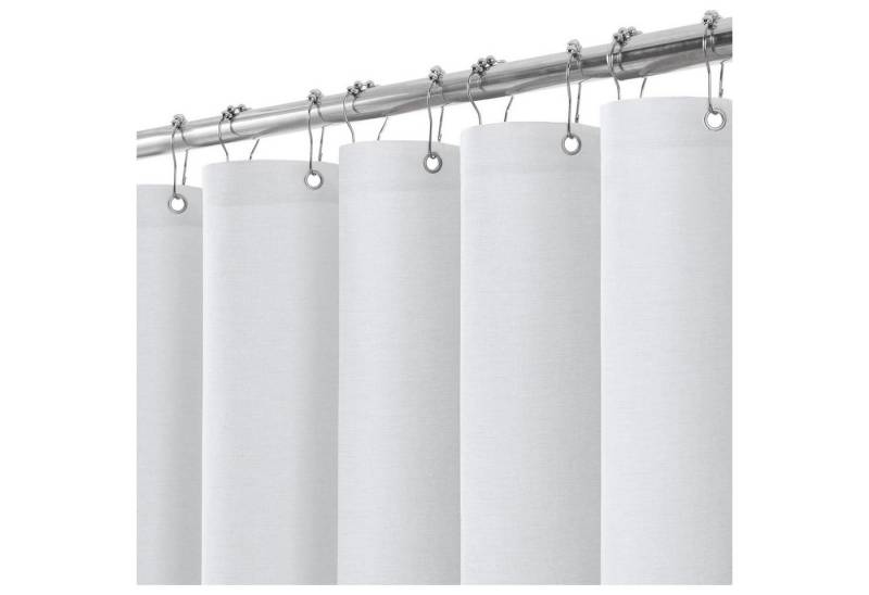 LuxusKollektion Duschvorhang Duschvorhang Wasserdicht Leinen Weiß H182 x B275 cm 1er Pack von LuxusKollektion