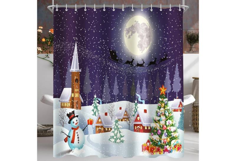 Lerores Duschvorhang Duschvorhang Weihnachtsstimmung 240x200cm Antischimmel Polyester Lerores Duschvorhang Duschvorhang Weihnachtsstimmung 240x200cm Antischimmel Polyester von Lerores