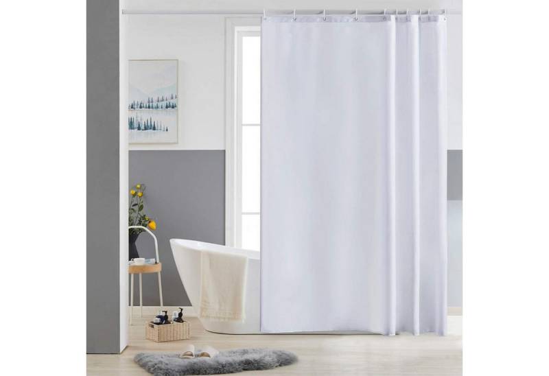 Furlinic Duschvorhang Schmaler Duschvorhang Polyester Stoff Wasserabweisend Waschbar von Furlinic