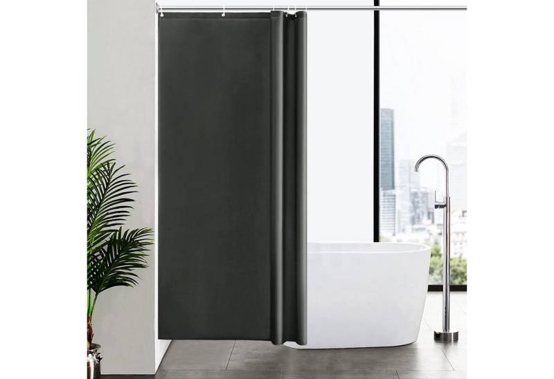 Furlinic Duschvorhang Schmaler Duschvorhang für Eck Dusche Dunkelgrau 100x200cm von Furlinic