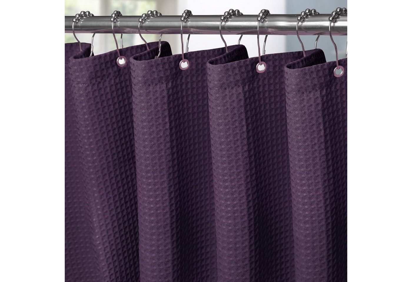 LuxusKollektion Duschvorhang Waffel Duschvorhang Anti Schimmel Wasserdicht Bad Vorhang 182x214cm LuxusKollektion Duschvorhang Waffel Duschvorhang Anti Schimmel Wasserdicht Bad Vorhang 182x214cm von LuxusKollektion