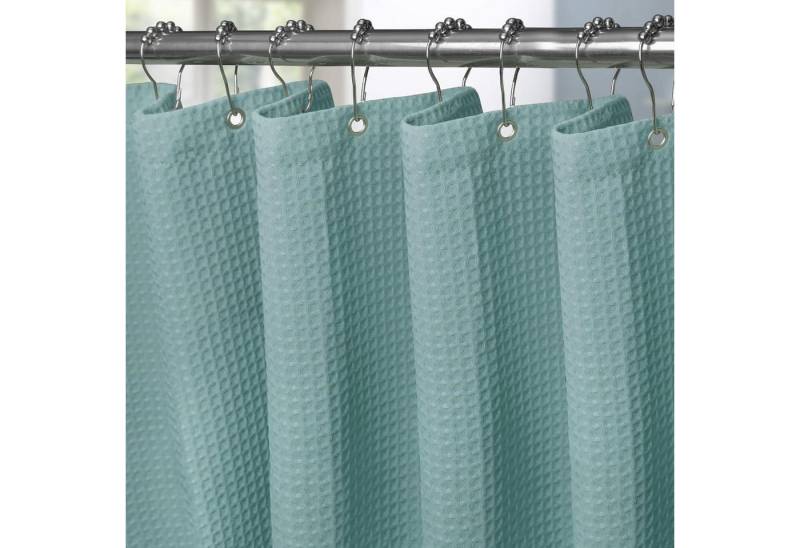 VANZAVANZU Duschvorhang Waffel Duschvorhang türkis - Wasserdicht & Anti-Schimmel - 92x182 cm von VANZAVANZU