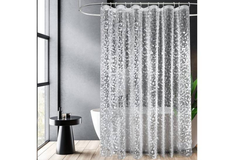 EurCross Duschvorhang Duschvorhang 180x210cm transparent mit Gewicht Magnet wasserdicht Eva von EurCross