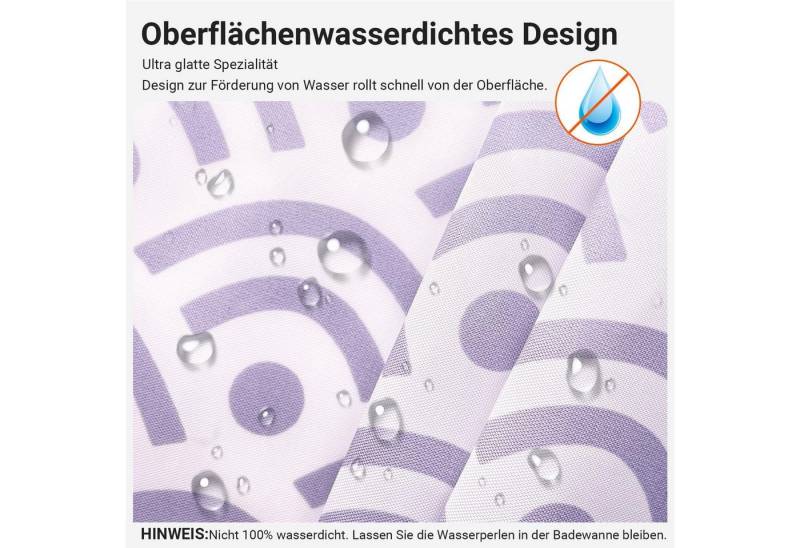 Lerores Duschvorhang Duschvorhang Blume 240x200cm Wasserdicht Antischimmel PolyesterTextil von Lerores