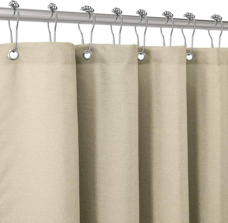 VANZAVANZU Duschvorhang Duschvorhang Leinen Anti-Schimmel Stoff Textil wasserdicht schwer von VANZAVANZU
