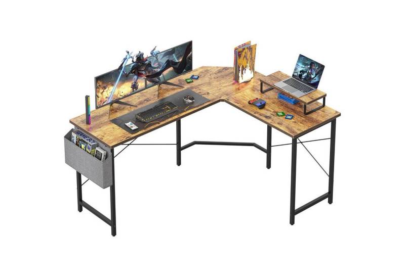 LuxusKollektion Eckschreibtisch Eckschreibtisch Gaming Monitorständer 150 x 120 cm Vintagebraun LuxusKollektion Eckschreibtisch Eckschreibtisch Gaming Monitorständer 150 x 120 cm Vintagebraun von LuxusKollektion