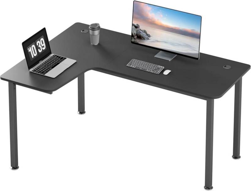 LuxusKollektion Eckschreibtisch Eckschreibtisch Gaming Tisch L-Form 155x110cm PC Computertisch Home von LuxusKollektion