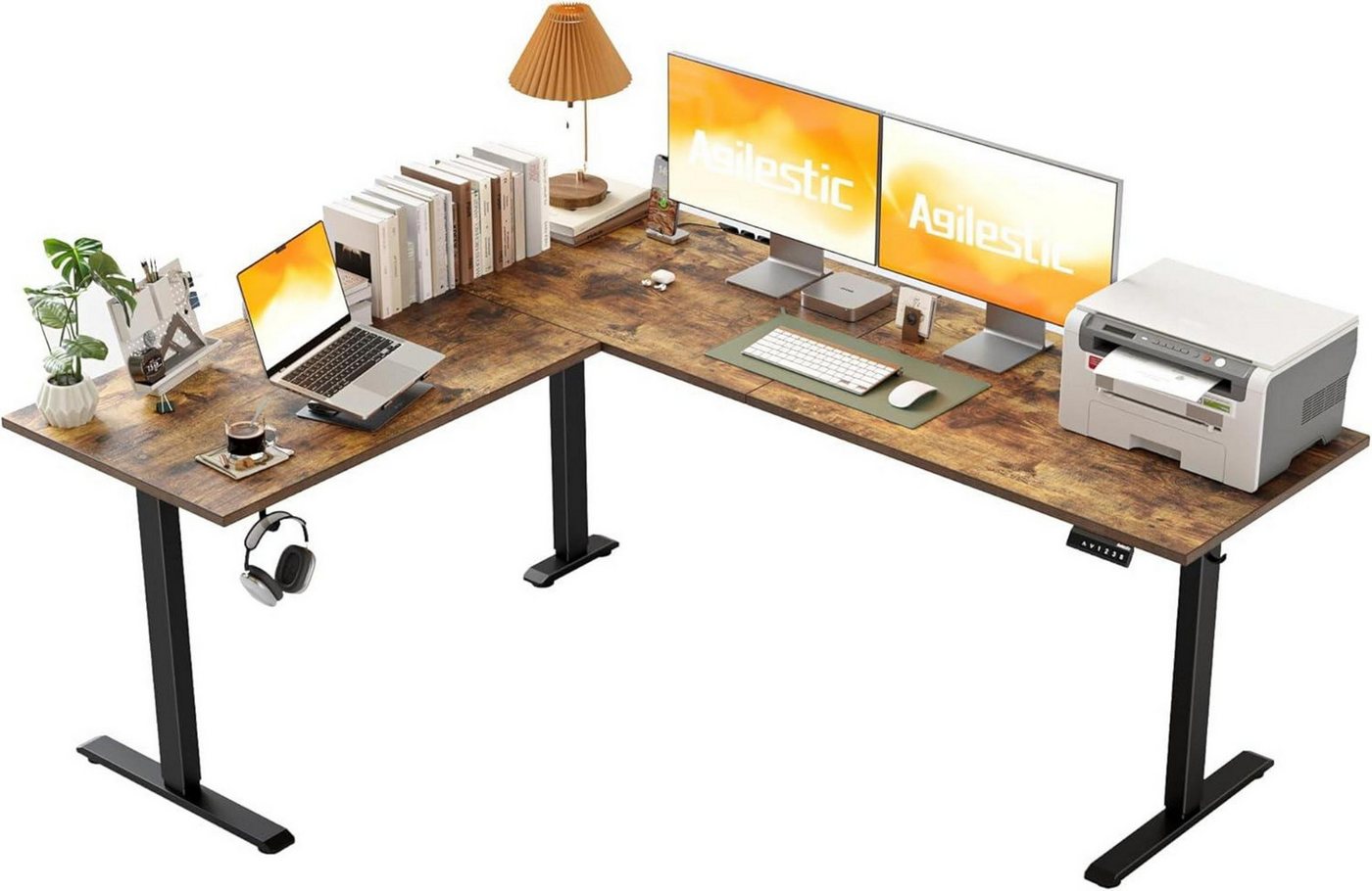 LuxusKollektion Eckschreibtisch Höhenverstellbarer L-förmiger Schreibtisch 190 x 155 cm Elektrisch LuxusKollektion Eckschreibtisch Höhenverstellbarer L-förmiger Schreibtisch 190 x 155 cm Elektrisch von LuxusKollektion