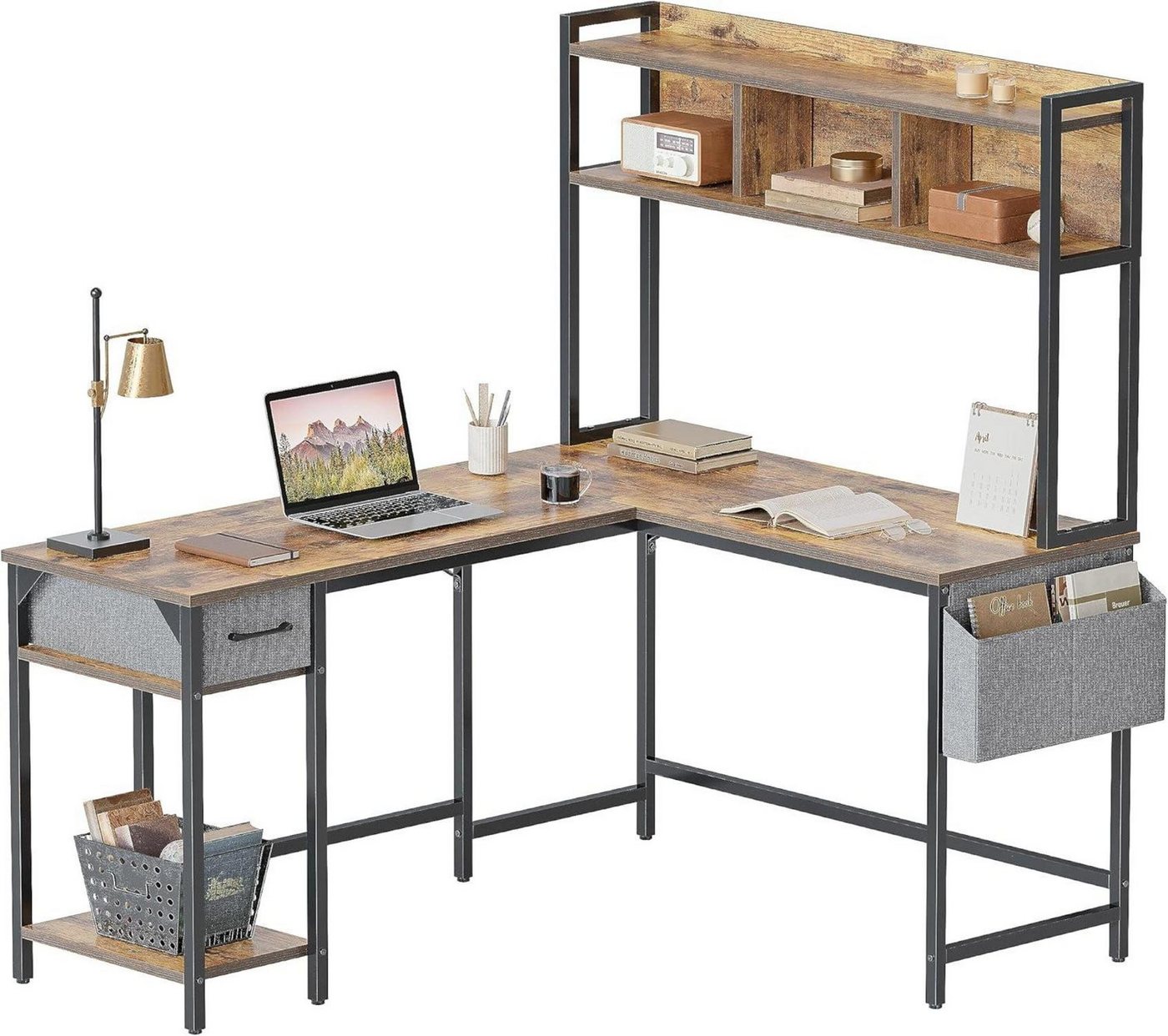 LuxusKollektion Eckschreibtisch Schreibtisch L Form 148x120cm Eckschreibtisch Stall Regale Braun LuxusKollektion Eckschreibtisch Schreibtisch L Form 148x120cm Eckschreibtisch Stall Regale Braun von LuxusKollektion