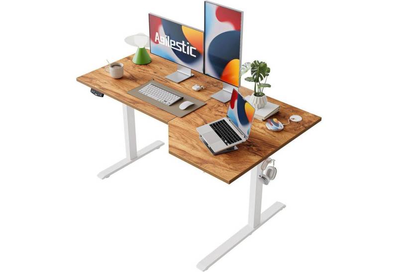 LuxusKollektion Eckschreibtisch Stehschreibtisch elektrisch L Form höhenverstellbar Hellbraun 150x90cm LuxusKollektion Eckschreibtisch Stehschreibtisch elektrisch L Form höhenverstellbar Hellbraun 150x90cm von LuxusKollektion