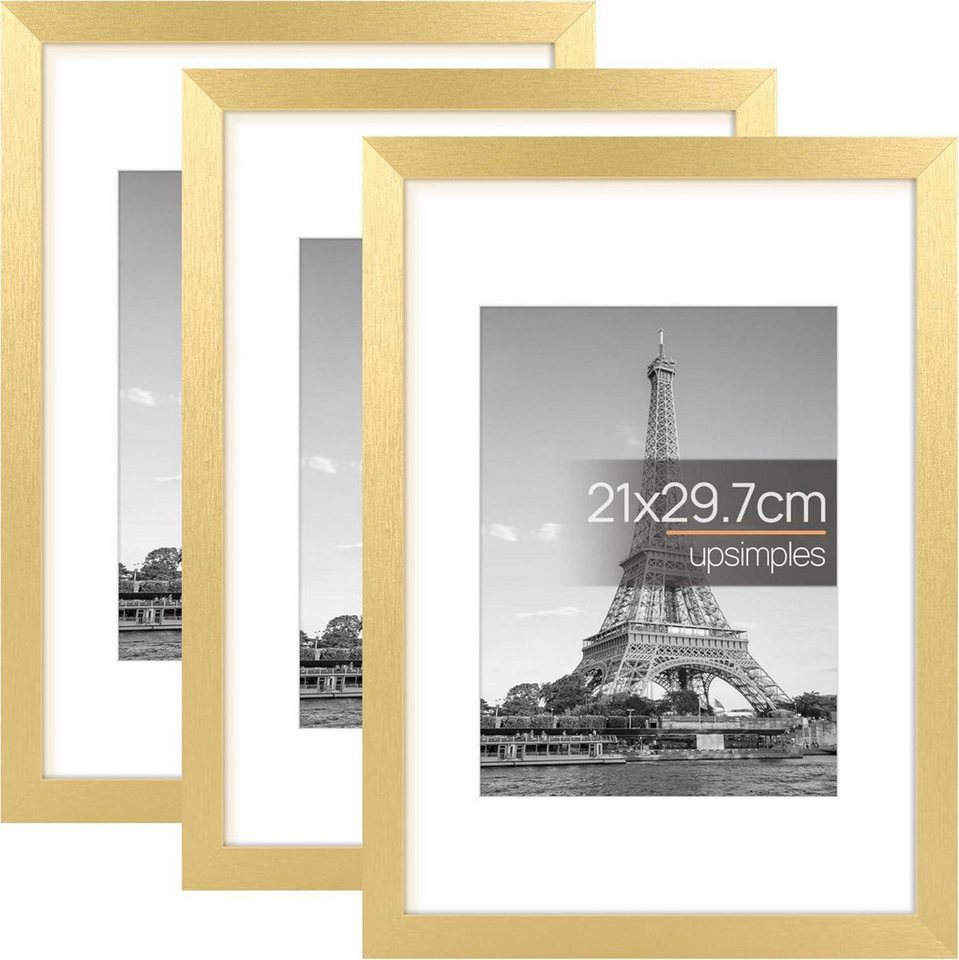 LuxusKollektion Einzelrahmen 3er Pack Bilderrahmen A4 Gold für Fotos und Poster LuxusKollektion Einzelrahmen 3er Pack Bilderrahmen A4 Gold für Fotos und Poster von LuxusKollektion