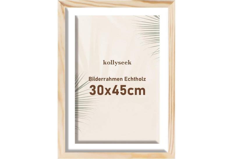 LuxusKollektion Einzelrahmen Bilderrahmen 30x45cm Passepartout Echtholz Acrylglas holz 30x45cm von LuxusKollektion