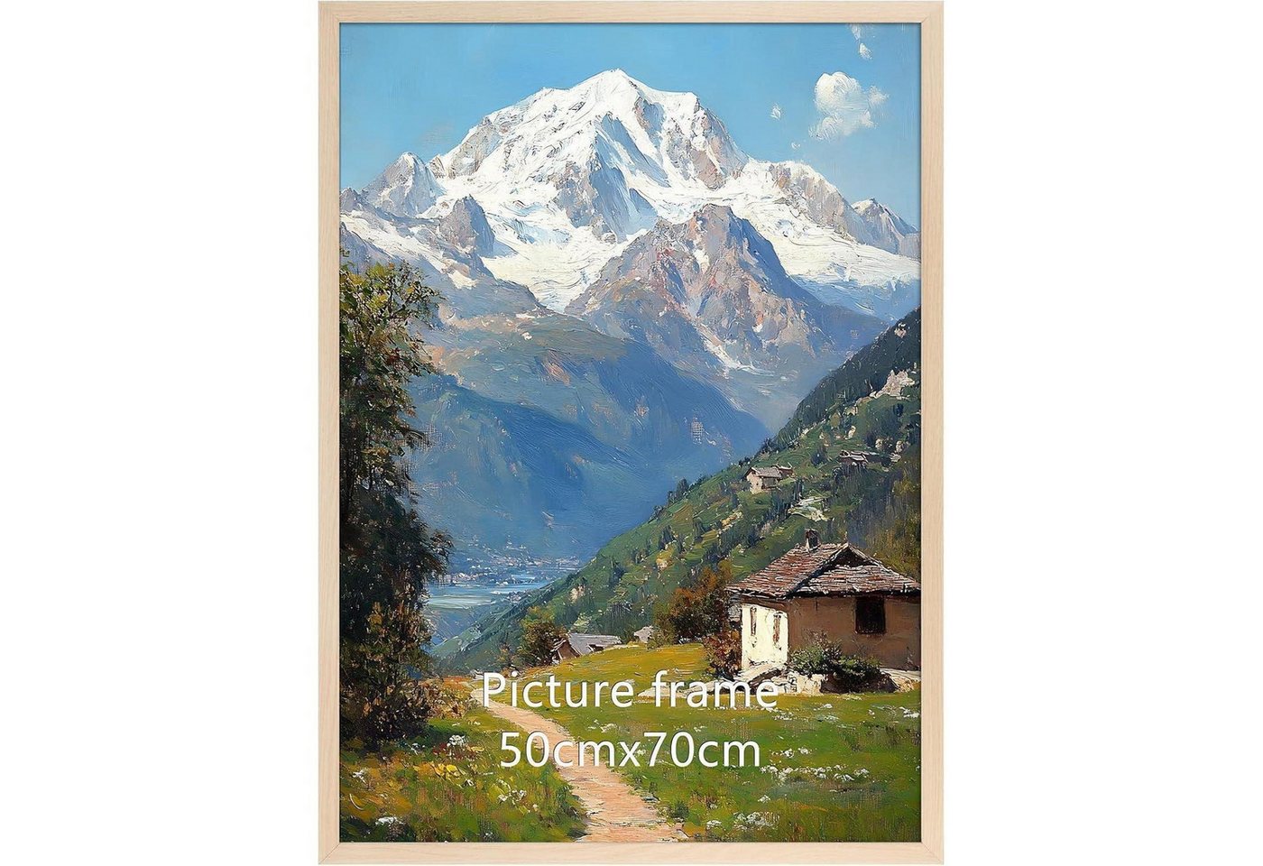 LuxusKollektion Einzelrahmen Bilderrahmen 50x70 cm Wand Büro Wohnung Holz Holzfarbe 50x70cm von LuxusKollektion