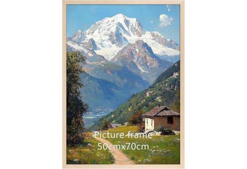 LuxusKollektion Einzelrahmen Bilderrahmen 50x70 cm Wand Büro Wohnung Holz Holzfarbe 50x70cm von LuxusKollektion