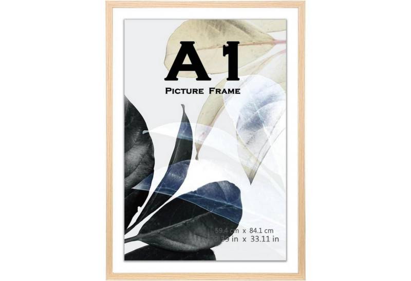 LuxusKollektion Einzelrahmen Bilderrahmen Holz Wandmontage A1 59,4x84,1cm natur A1-1P LuxusKollektion Einzelrahmen Bilderrahmen Holz Wandmontage A1 59,4x84,1cm natur A1-1P von LuxusKollektion
