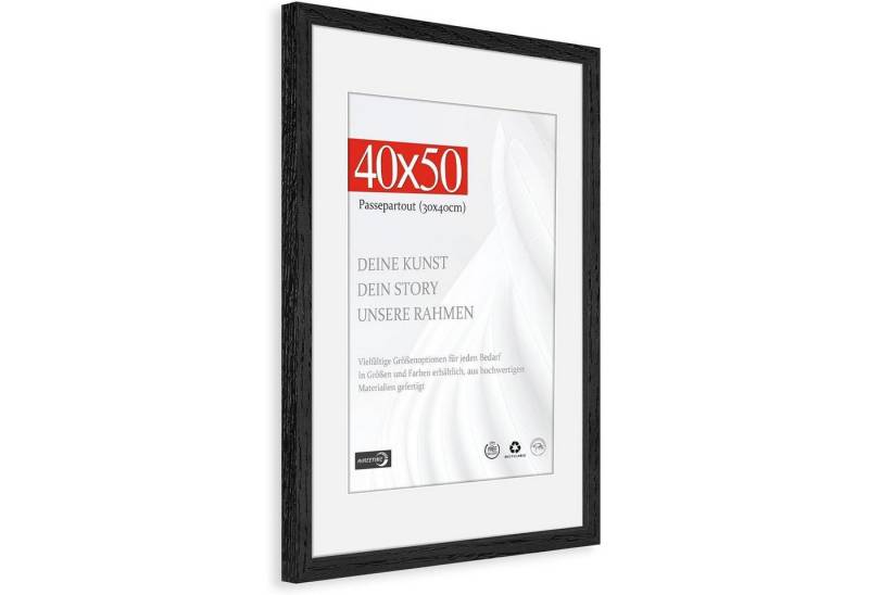 LuxusKollektion Einzelrahmen Bilderrahmen Passepartout 30x40cm Eiche Holz Schwarz 40x50cm 1x LuxusKollektion Einzelrahmen Bilderrahmen Passepartout 30x40cm Eiche Holz Schwarz 40x50cm 1x von LuxusKollektion