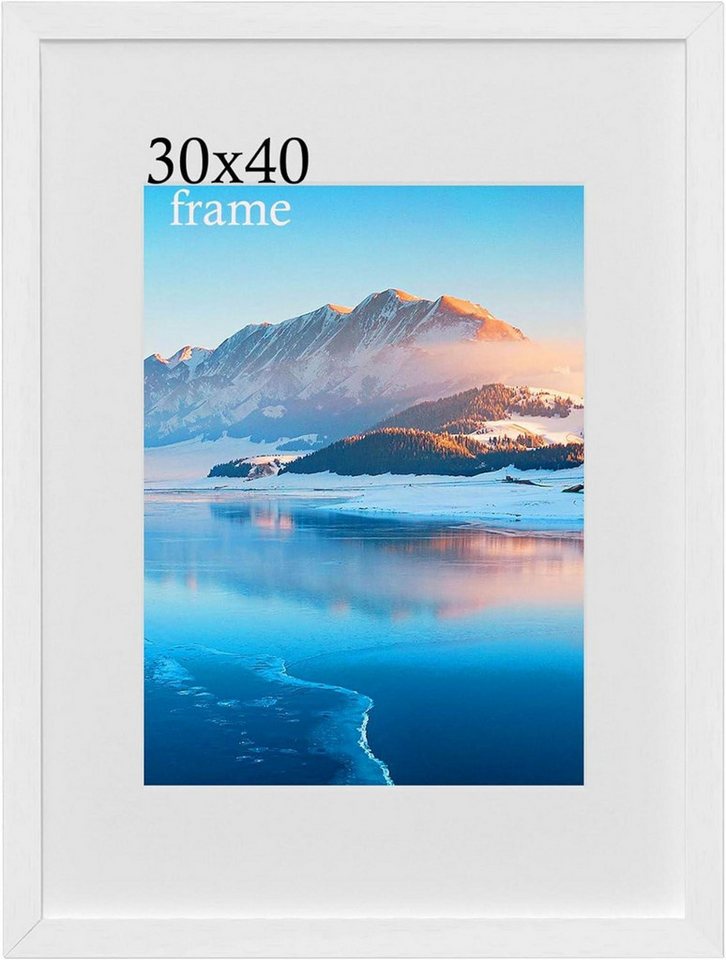 LuxusKollektion Einzelrahmen Bilderrahmen Weiß Holz 30x40 cm Fotorahmen A4 für Wohnzimmer LuxusKollektion Einzelrahmen Bilderrahmen Weiß Holz 30x40 cm Fotorahmen A4 für Wohnzimmer von LuxusKollektion