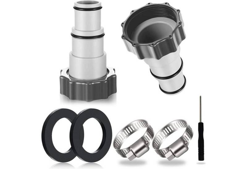 LuxusKollektion Entwässerungsrinne 2er Pack Poolschlauch Adapter für Intex Pool Ø 32/38mm Grau LuxusKollektion Entwässerungsrinne 2er Pack Poolschlauch Adapter für Intex Pool Ø 32/38mm Grau von LuxusKollektion