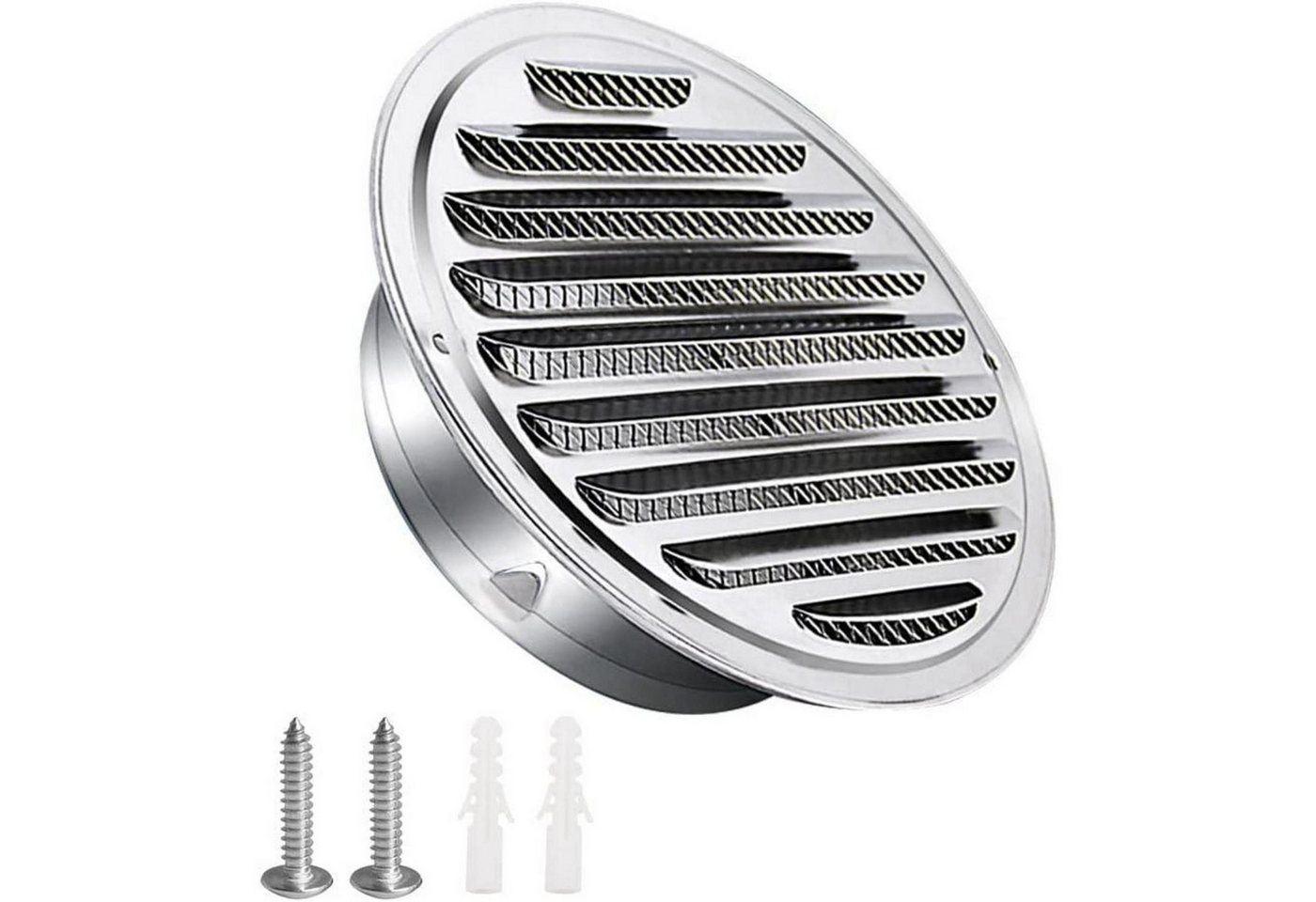 LuxusKollektion Entwässerungsrinne Edelstahl Wetterschutzgitter 97-100mm mit Schrauben und Insektennetz von LuxusKollektion