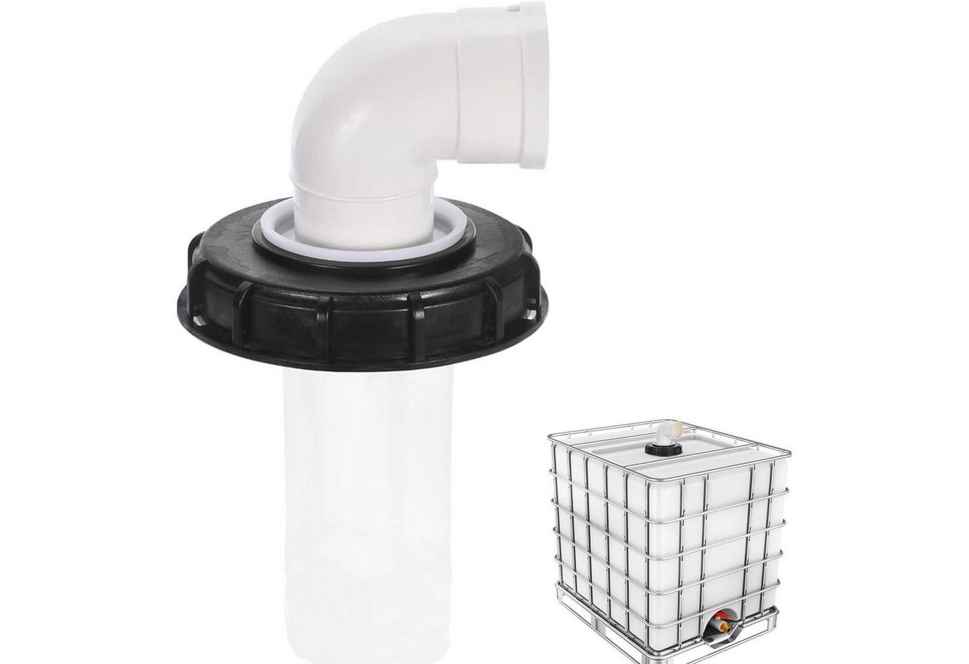 LuxusKollektion Entwässerungsrinne IBC Deckel Filter 90° Nylon Wasserfilter 163mm Tankdeckel Zubehör von LuxusKollektion