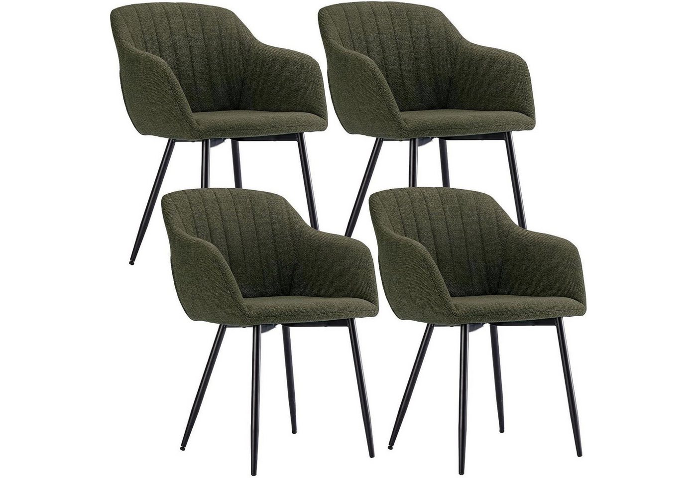 LuxusKollektion Esszimmerstuhl Esszimmerstühle Armlehne Polsterstuhl Metallbeine 4er Gras-grün LuxusKollektion Esszimmerstuhl Esszimmerstühle Armlehne Polsterstuhl Metallbeine 4er Gras-grün von LuxusKollektion