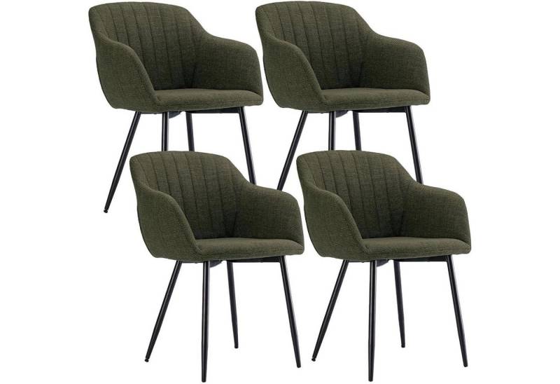 LuxusKollektion Esszimmerstuhl Esszimmerstühle Armlehne Polsterstuhl Metallbeine 4er Gras-grün LuxusKollektion Esszimmerstuhl Esszimmerstühle Armlehne Polsterstuhl Metallbeine 4er Gras-grün von LuxusKollektion