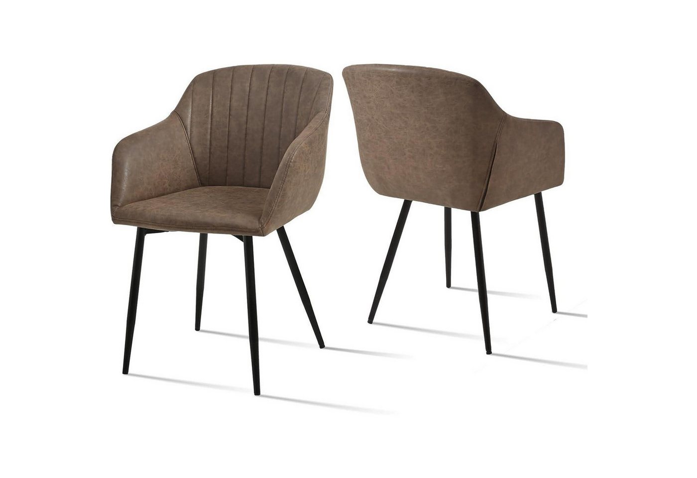 LuxusKollektion Esszimmerstuhl Esszimmerstühle Kunstleder braun Armlehnenstuhl 2er Dunkelbraun LuxusKollektion Esszimmerstuhl Esszimmerstühle Kunstleder braun Armlehnenstuhl 2er Dunkelbraun von LuxusKollektion